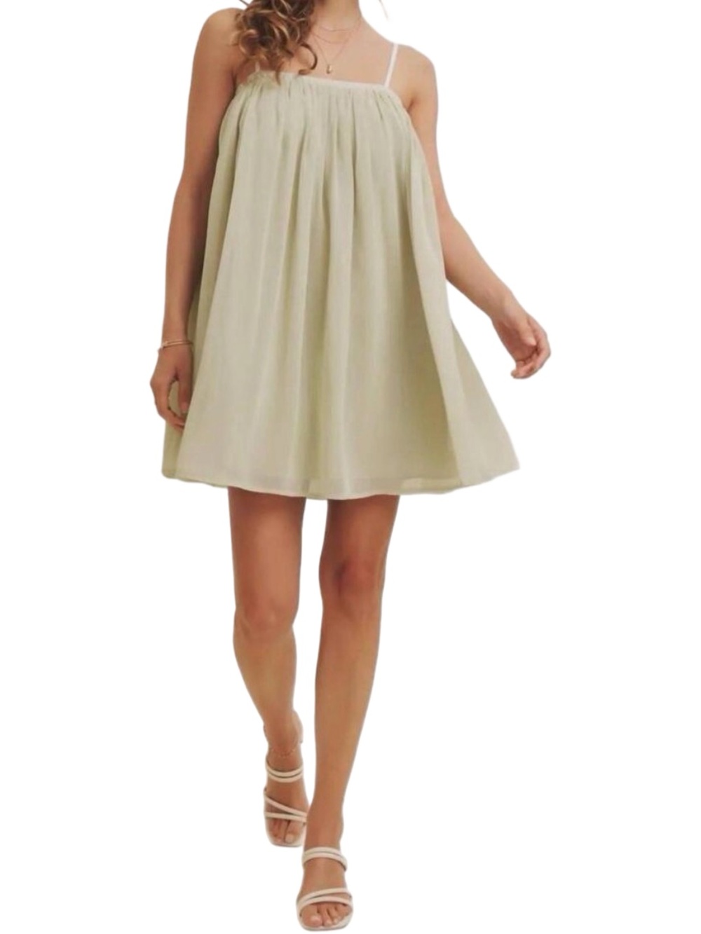 In February Jade Mini Dress - Size Medium - Misty Sage